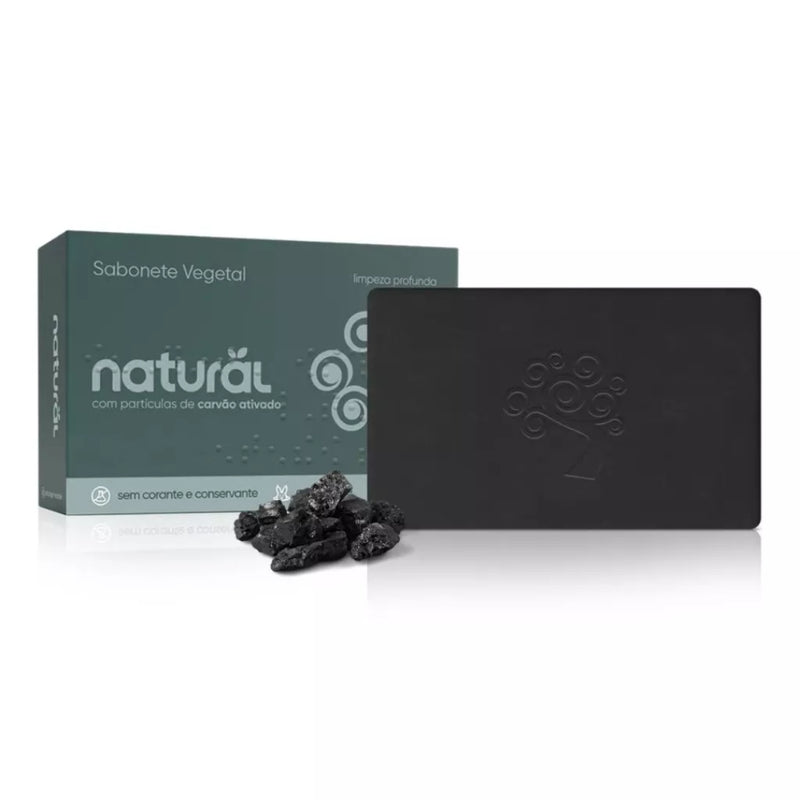 Kit 3 Sabonete Orgânico Natural Carvão Ativado 80g - Suavetex